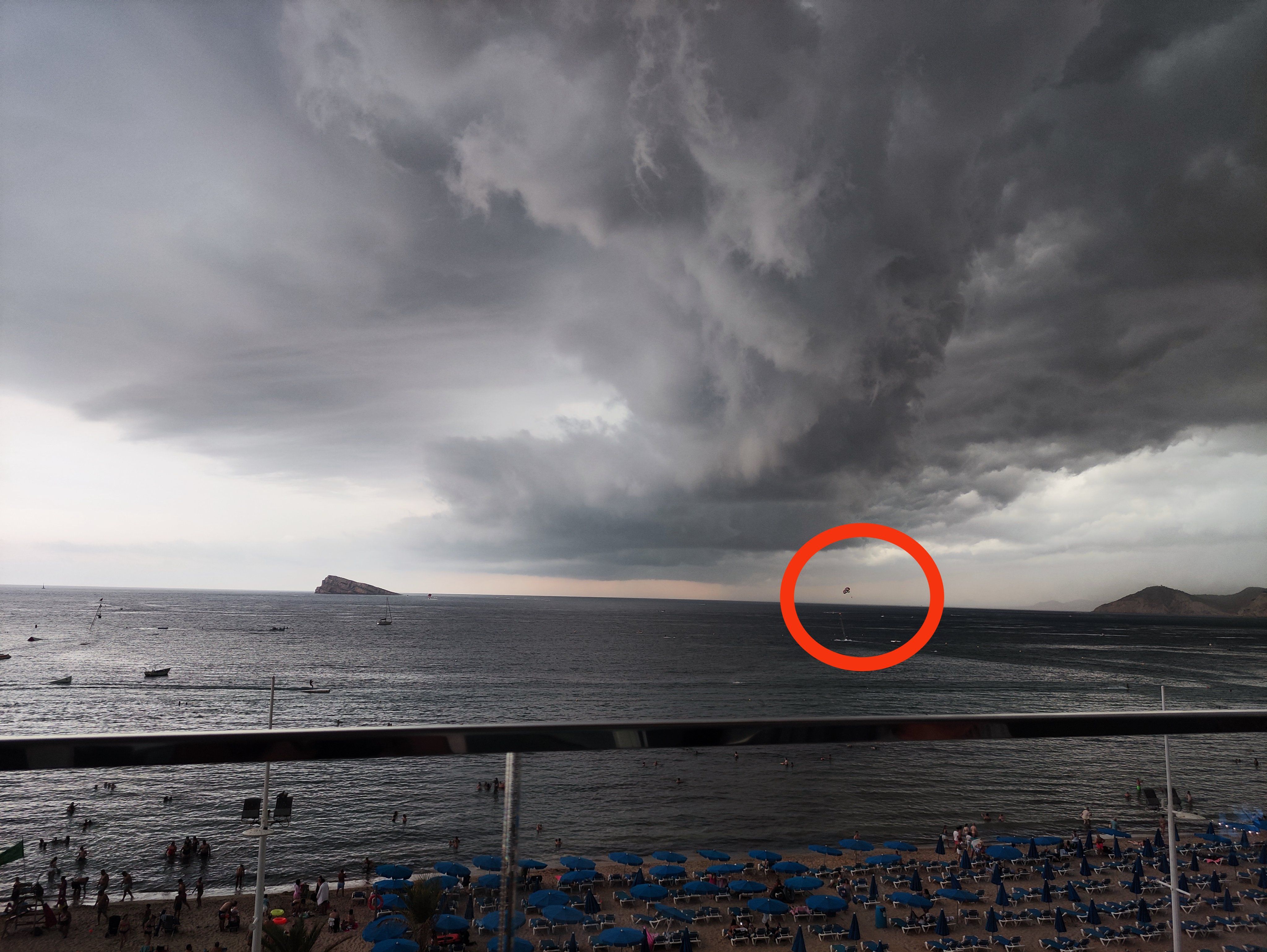 Momento del accidente en Benidorm