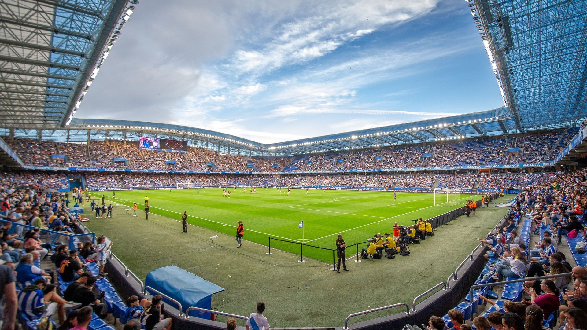 Riazor, durante un partido del Dépor.