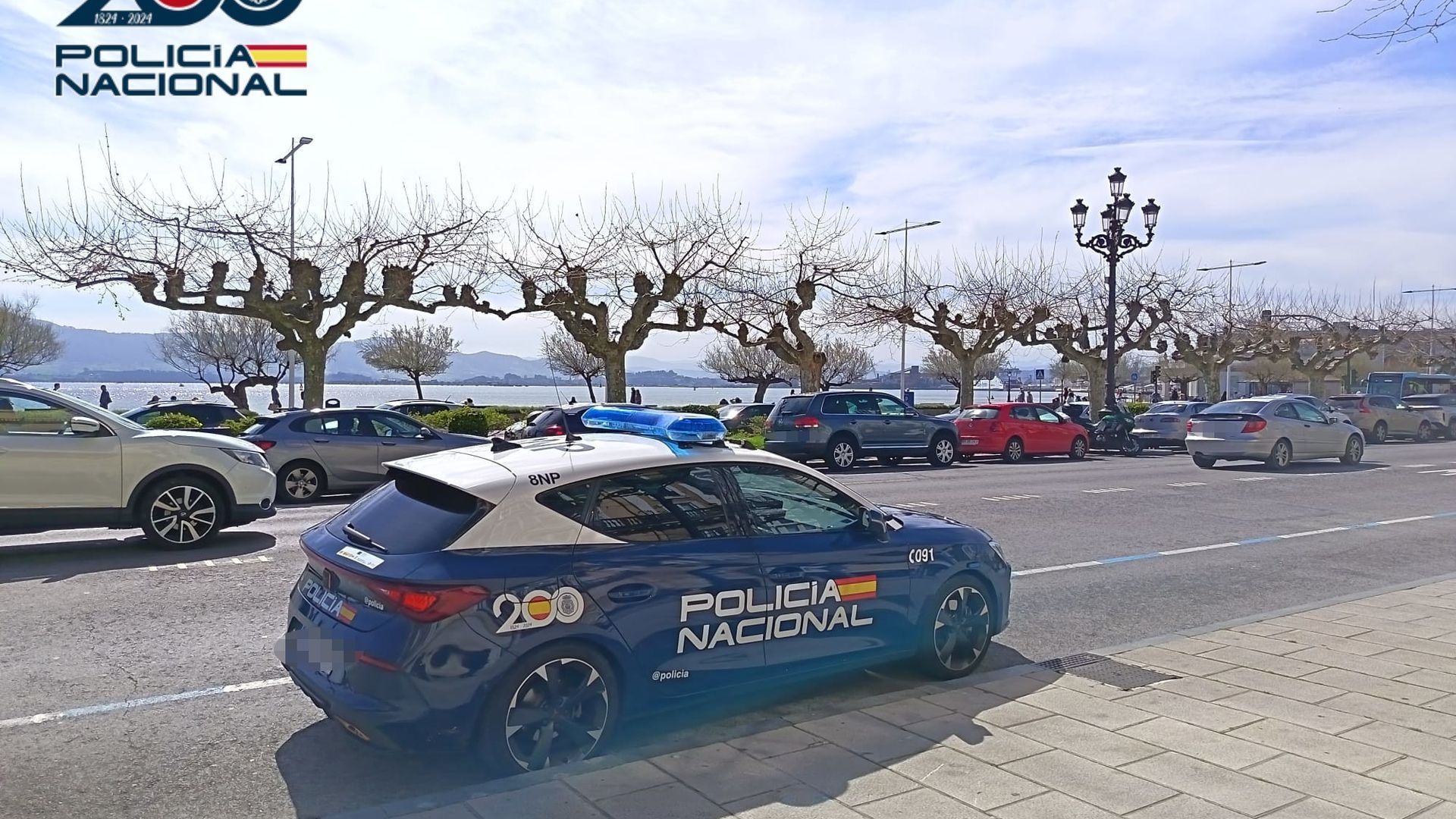 Una patrulla de la Policía Nacional en el Paseo de Pereda, en Santander Una patrulla de la Policía Nacional en el Paseo de Pereda, en Santander