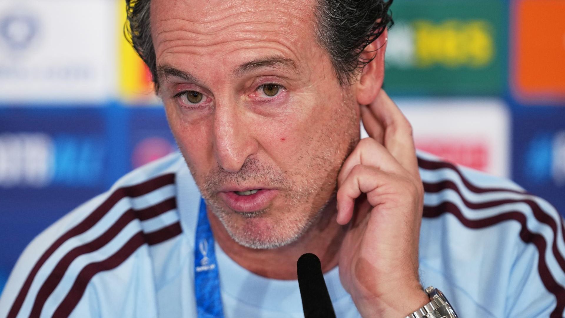 Unai Emery, en rueda de prensa con el Aston Villa Unai Emery, en rueda de prensa con el Aston Villa
