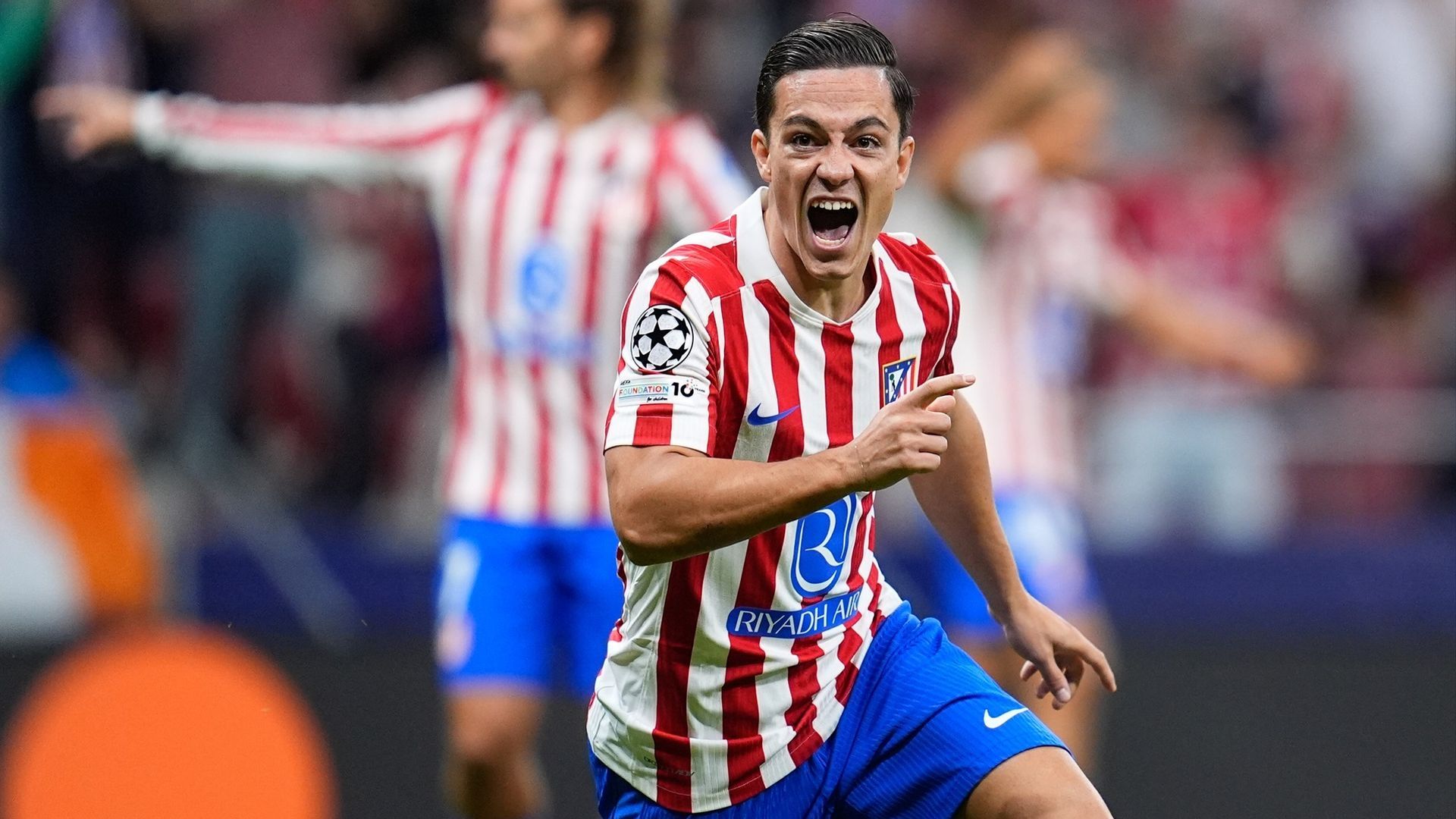 Giacomo Raspadori durante un partido del Atlético de Madrid la temporada pasada