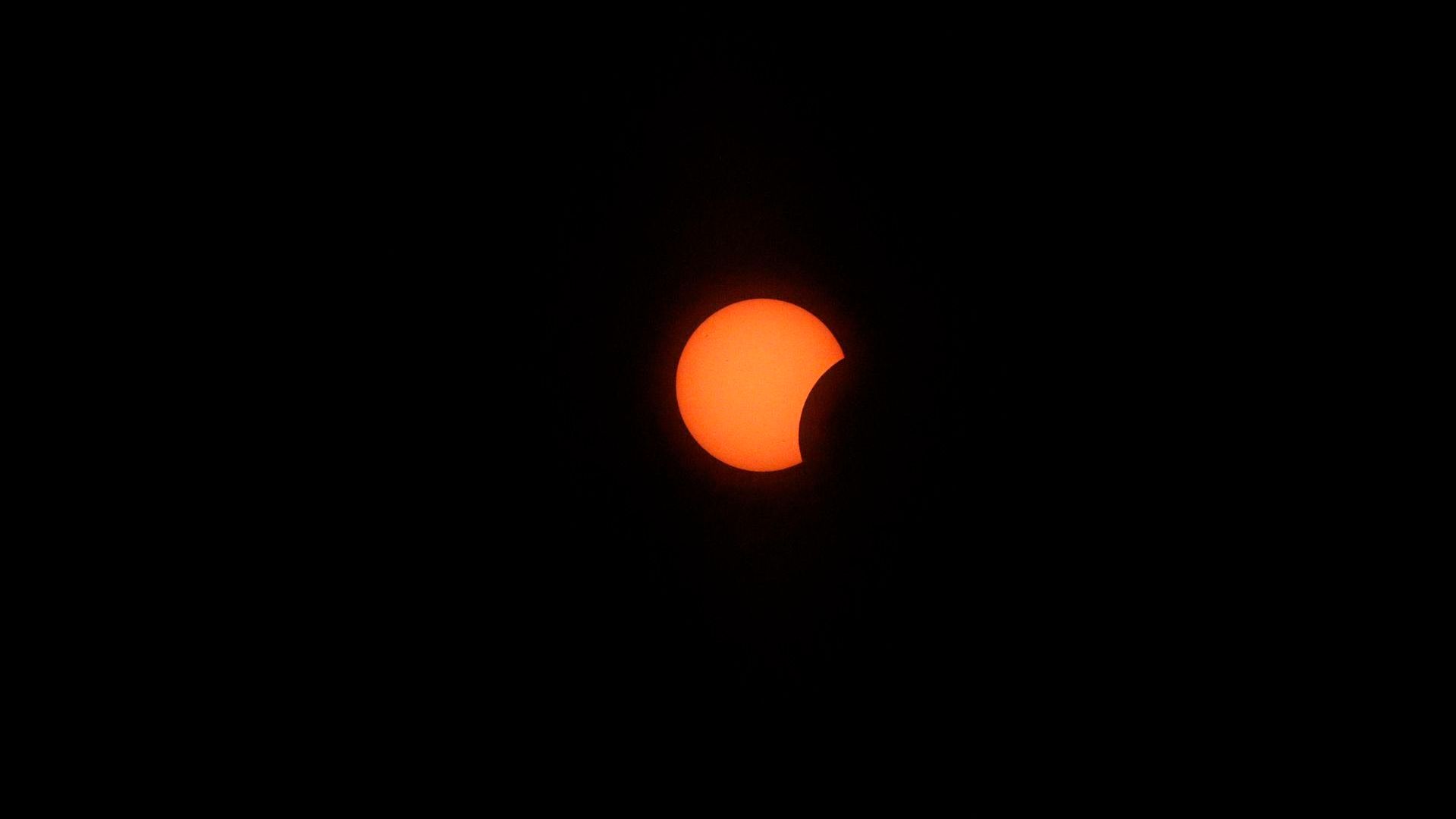 Imagen del eclipse en Galicia