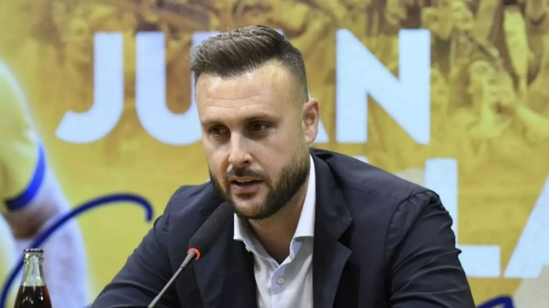 Juan Cala, durante una rueda de prensa en el Cádiz.