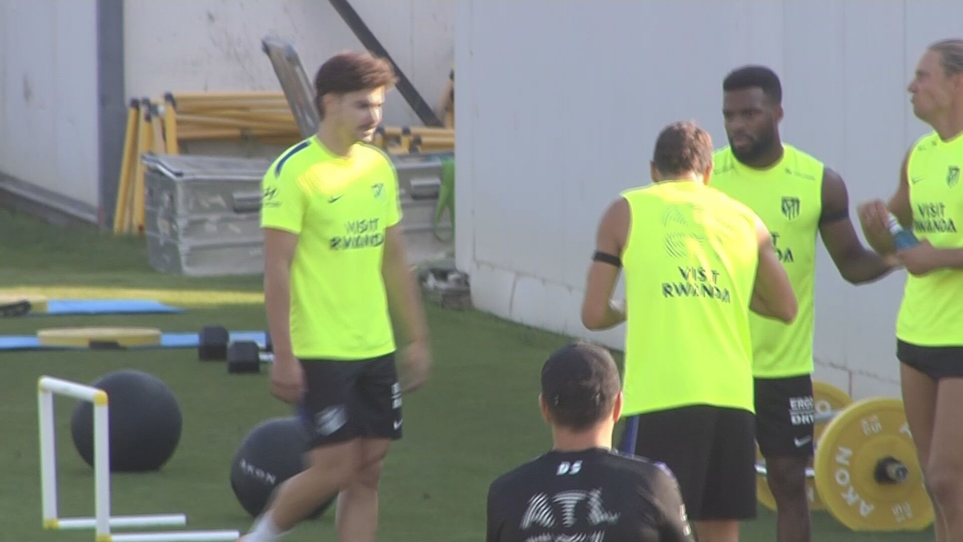 Julián Álvarez, en el entrenamiento del Atlético de Madrid