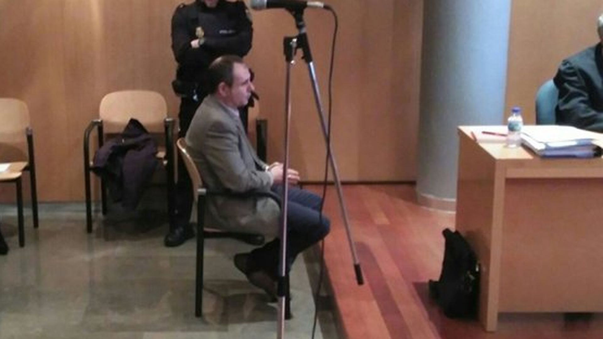Julio Pardo durante el jucio en el que fue condenado por la Sección Tercera de la Audiencia Provincial de Asturias