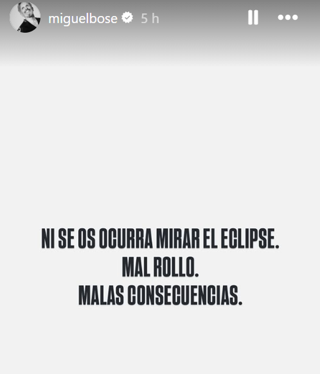 La publicación de Miguel Bosé