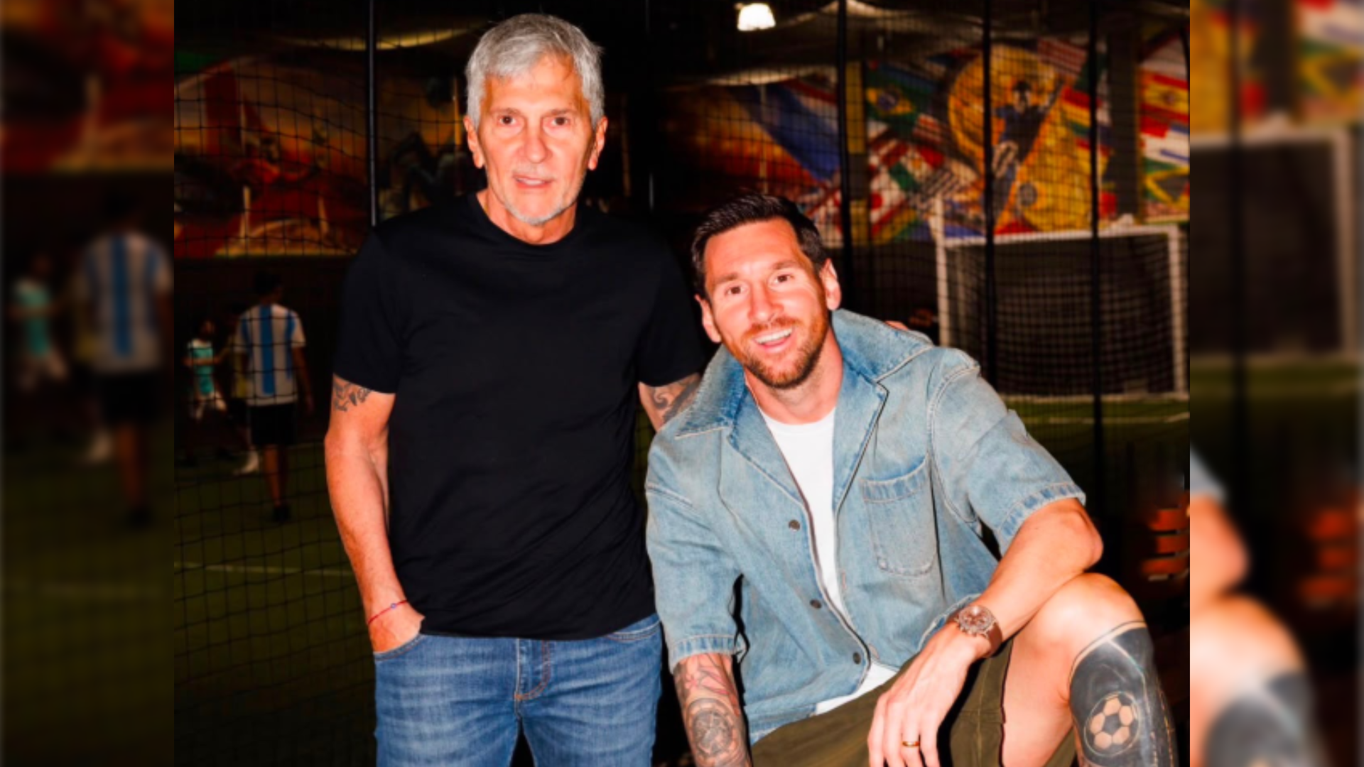 Leo Messi, junto a su padre, Jorge Messi Leo Messi, junto a su padre, Jorge Messi
