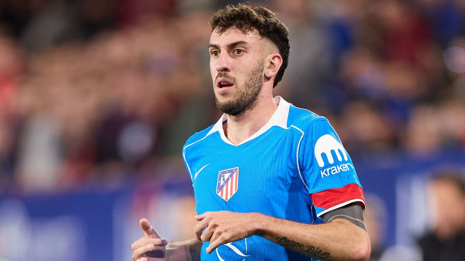 Matteo Ruggeri durante un partido del Atlético de Madrid la temporada pasada Matteo Ruggeri durante un partido del Atlético de Madrid la temporada pasada