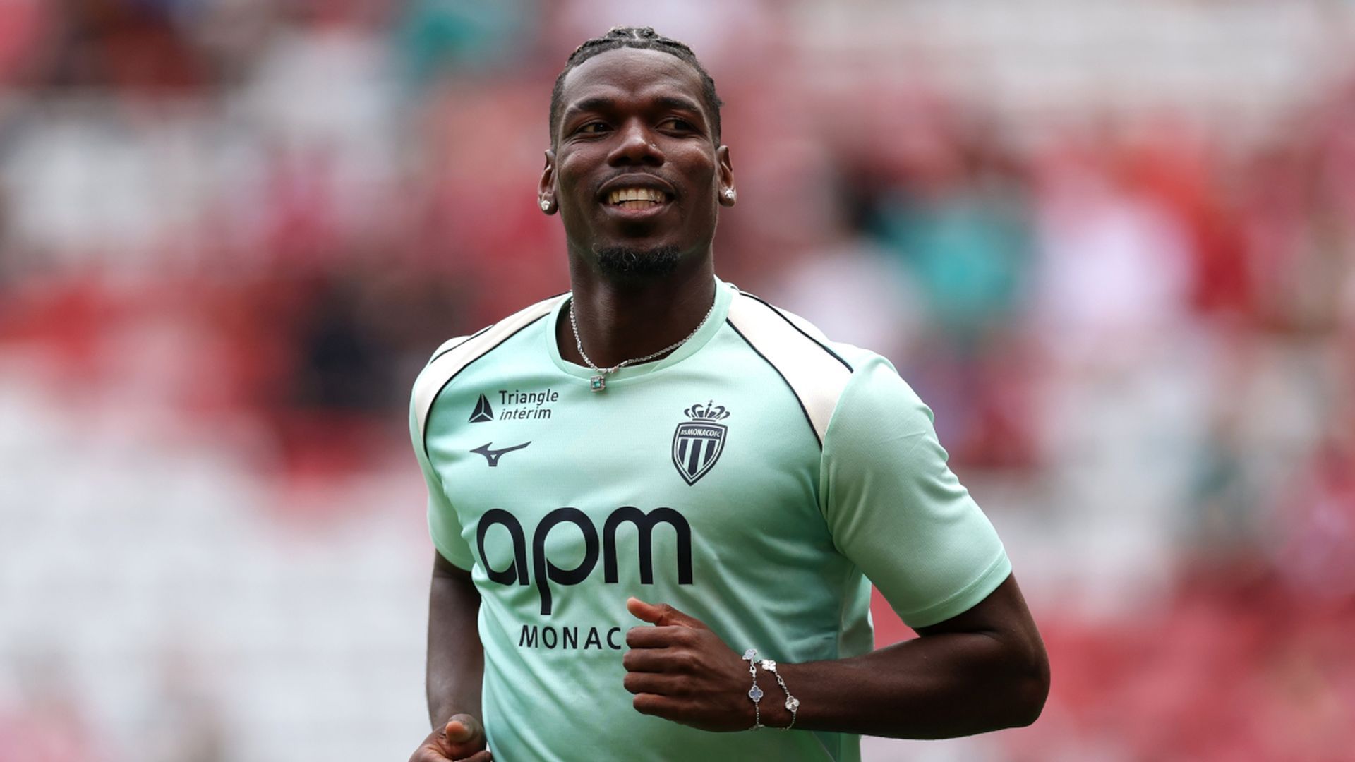Paul Pogba en un entenamiento del Mónaco