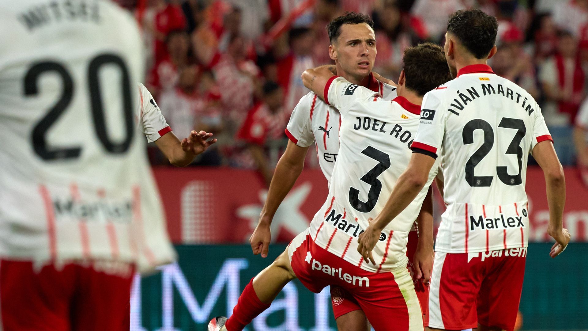Arnau Martínez celebra un gol con el Girona Arnau Martínez celebra un gol con el Girona