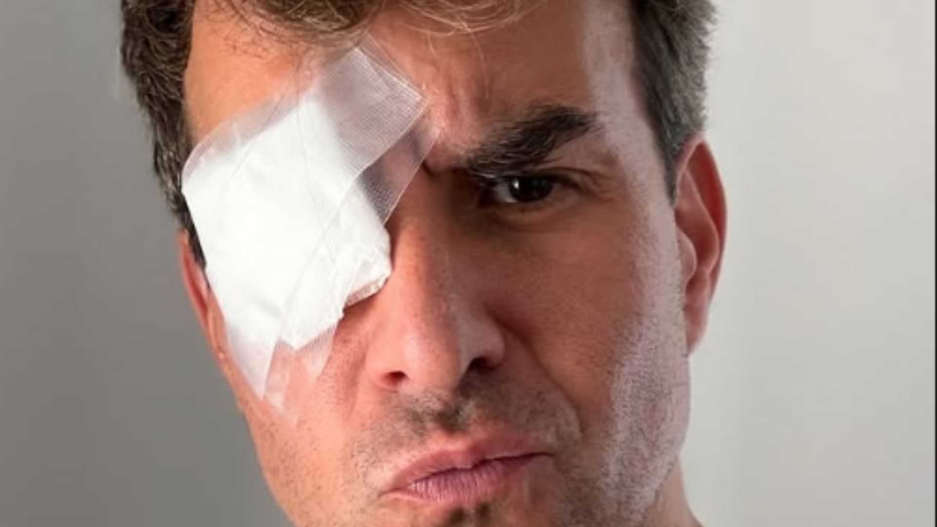 Daniel Muriel, con una venda en el ojo derecho
