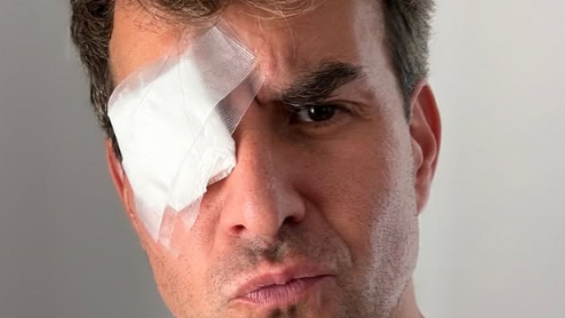 Daniel Muriel, con una venda en el ojo derecho Daniel Muriel, con una venda en el ojo derecho