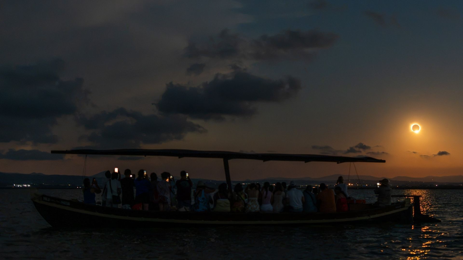 El eclipse visto desde l'Albufera de Valencia