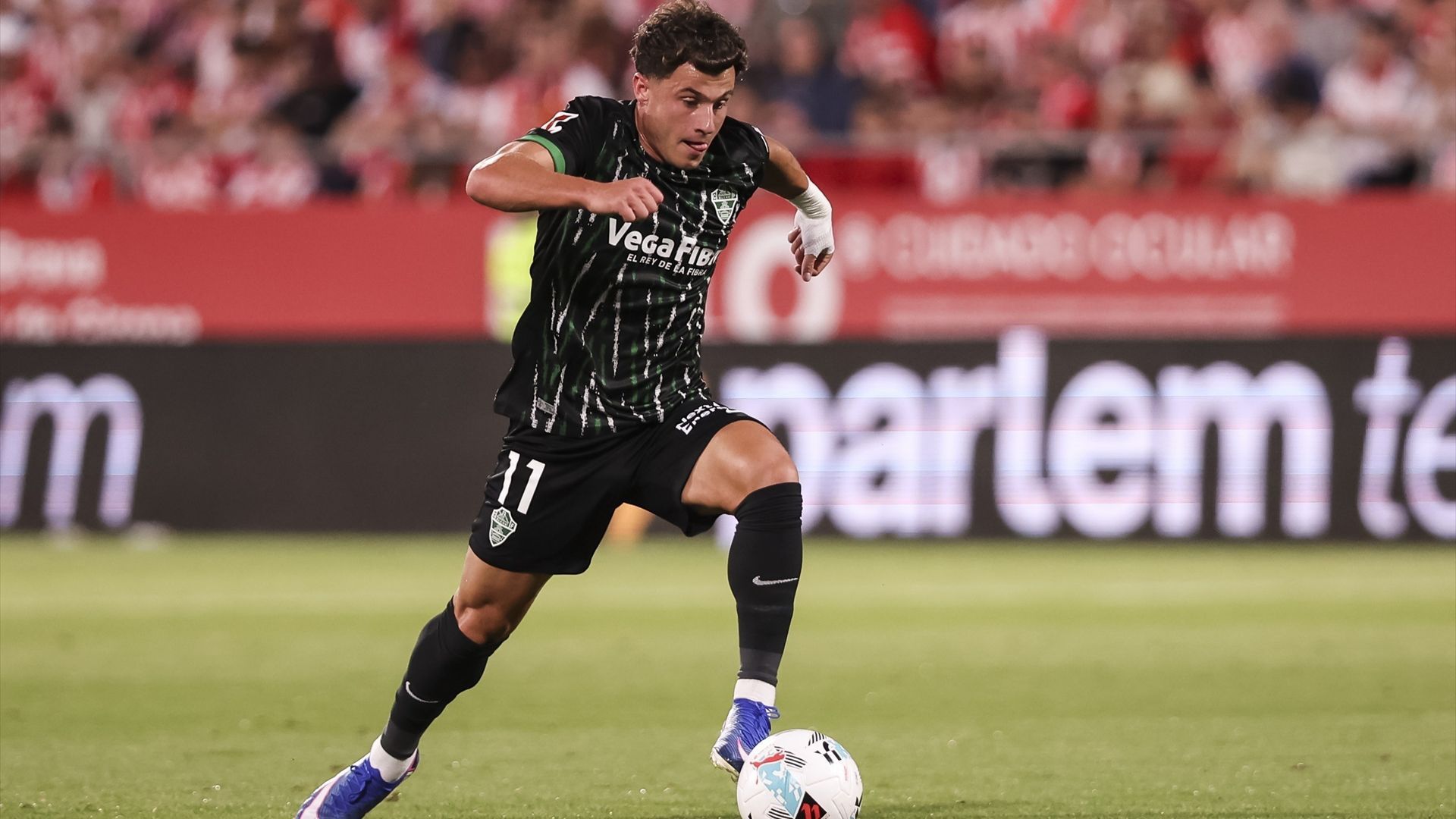 Germán Valera durante un partido del Elche la temporada pasada