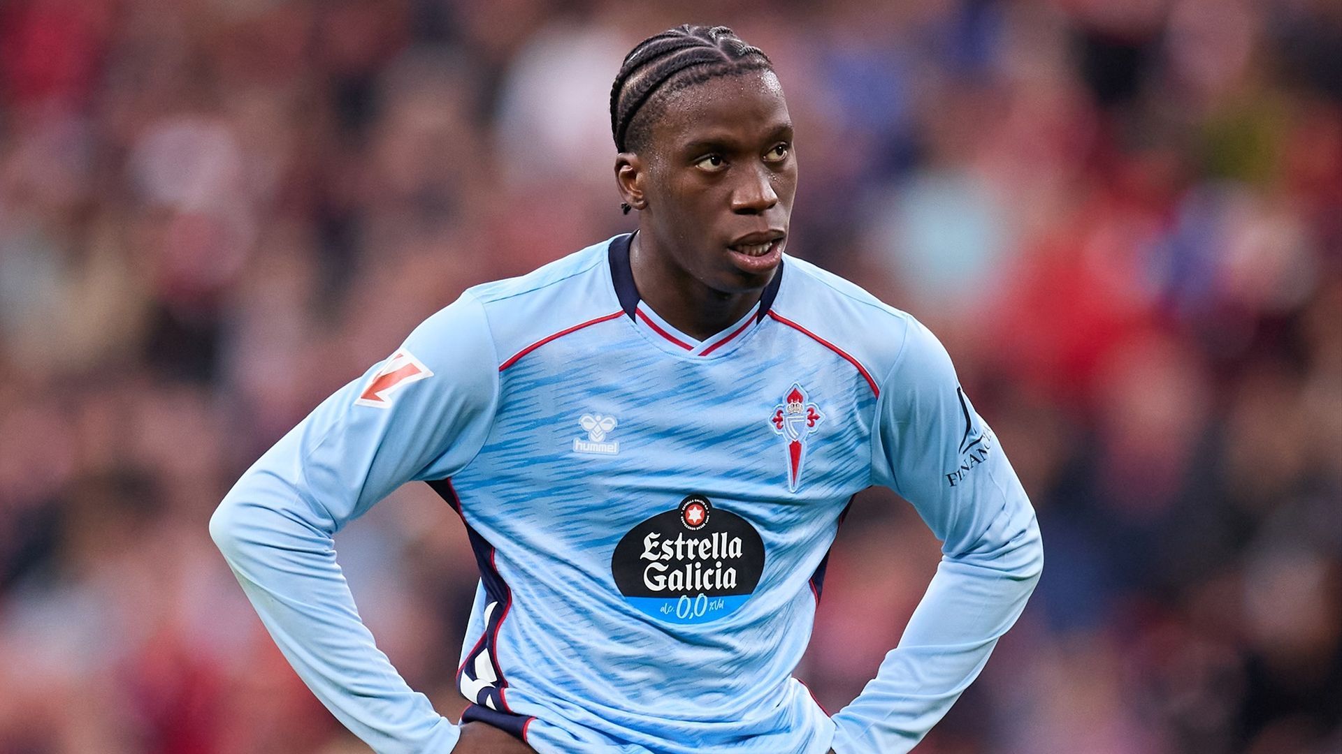 Ilaix Moriba durante un partido del Celta la temporada pasada
