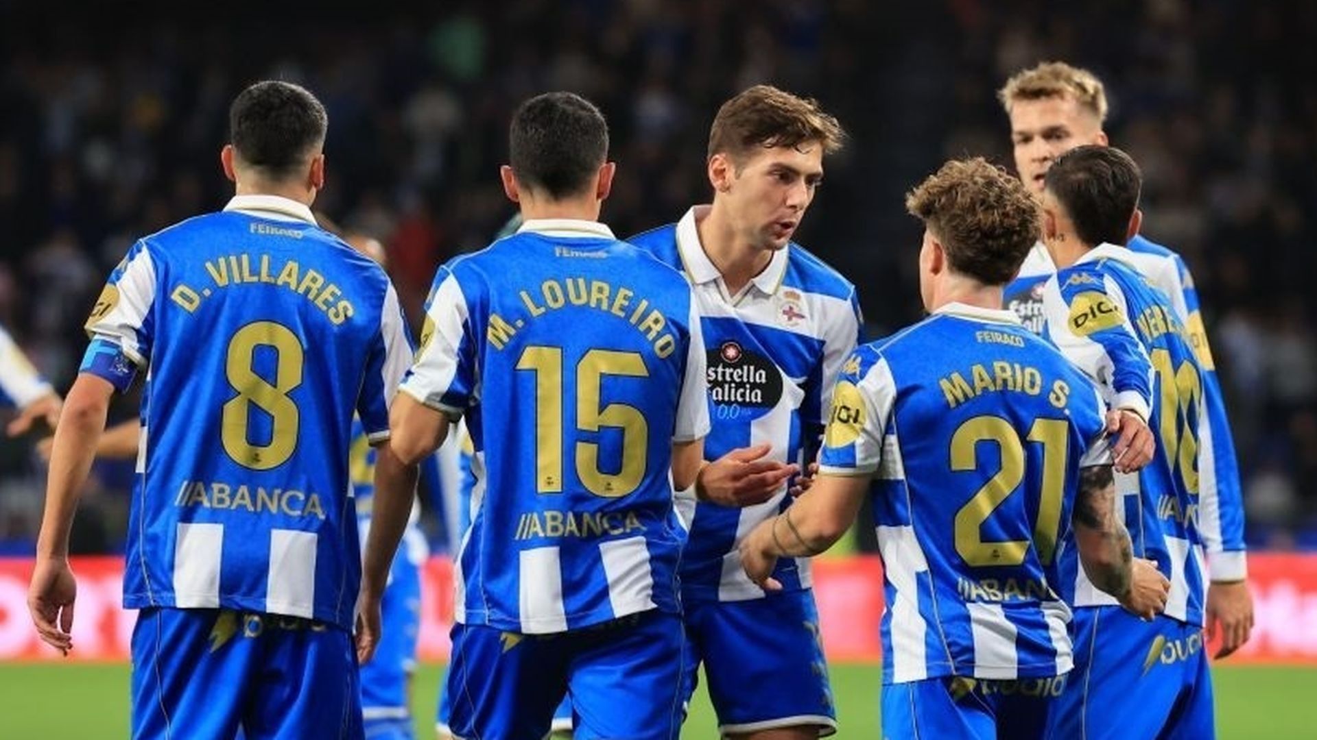 Jugadores del Deportivo celebrando un gol la temporada pasada Jugadores del Deportivo celebrando un gol la temporada pasada