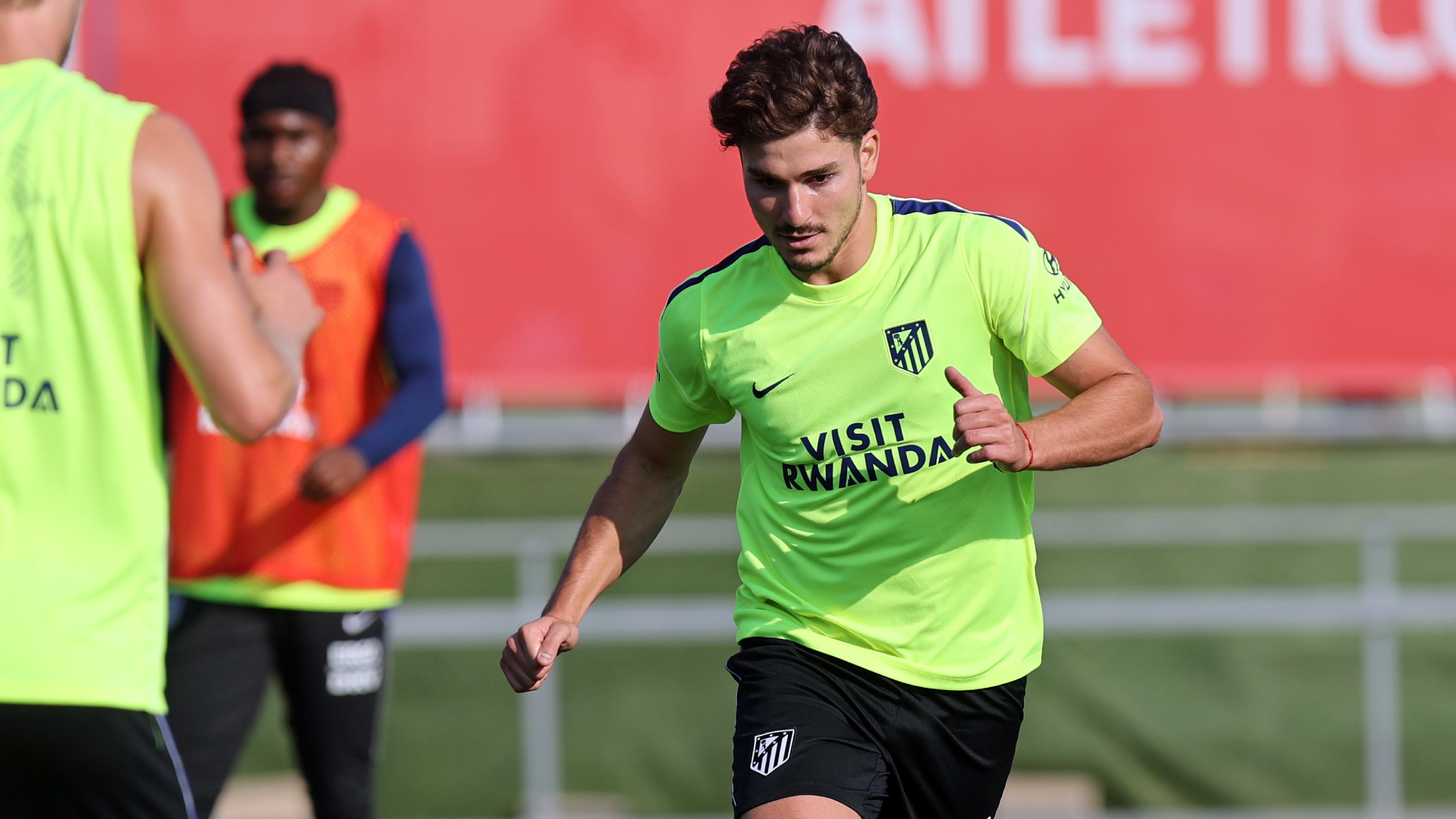 Julián Álvarez, en un entrenamiento del Atlético de Madrid
