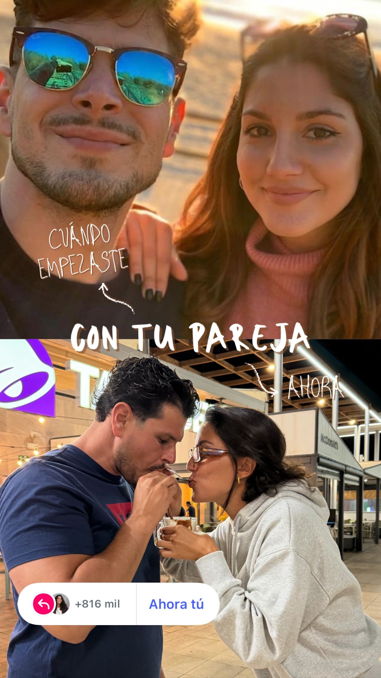 La foto que subió Tania Medina del inicio de su relación con Alejandro