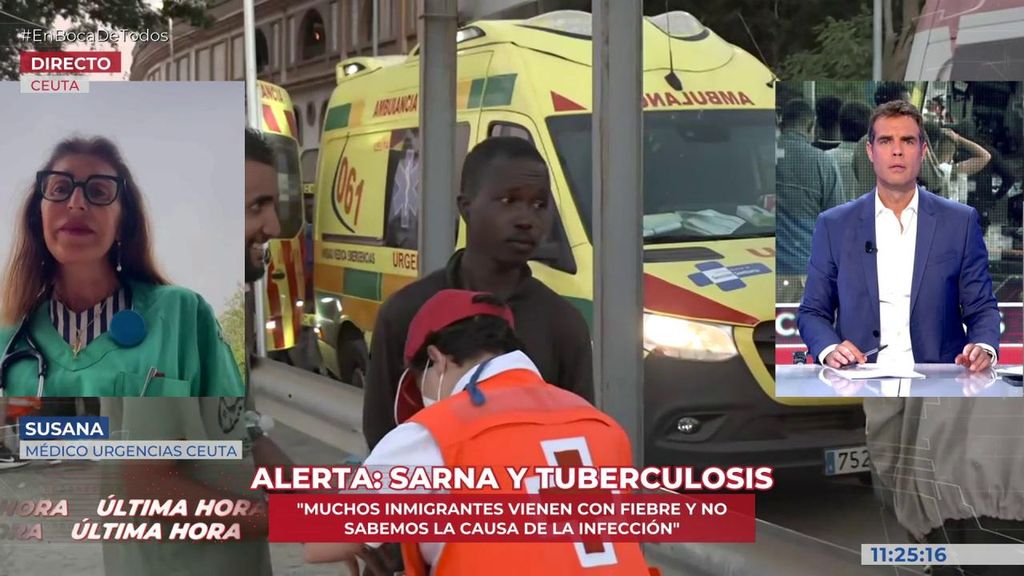 Alerta sanitaria en Ceuta por el riesgo de sarna y tuberculosis: “Muchos inmigrantes vienen con fiebre”