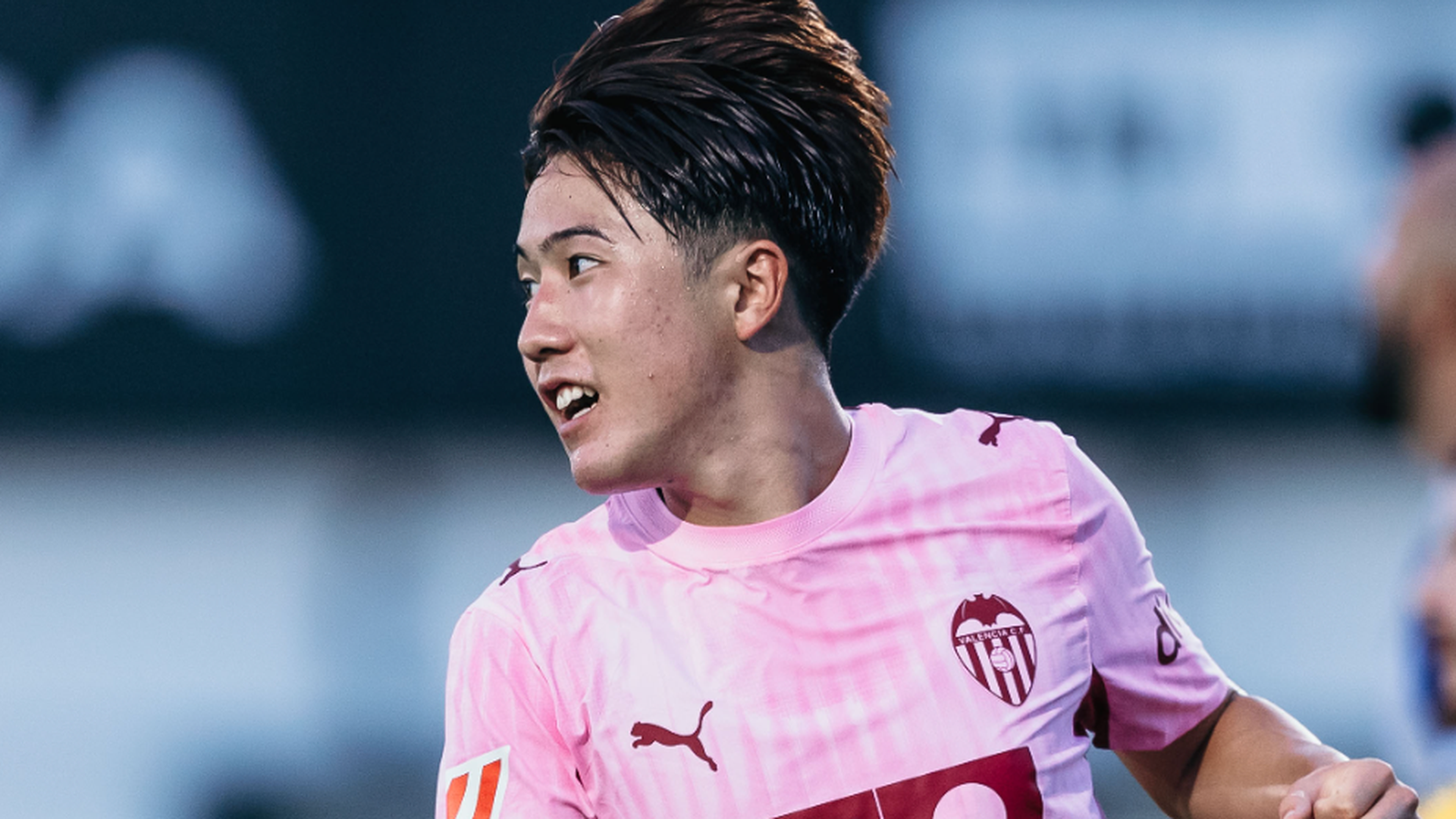 Sato celebra el 2-0 ante el Hércules