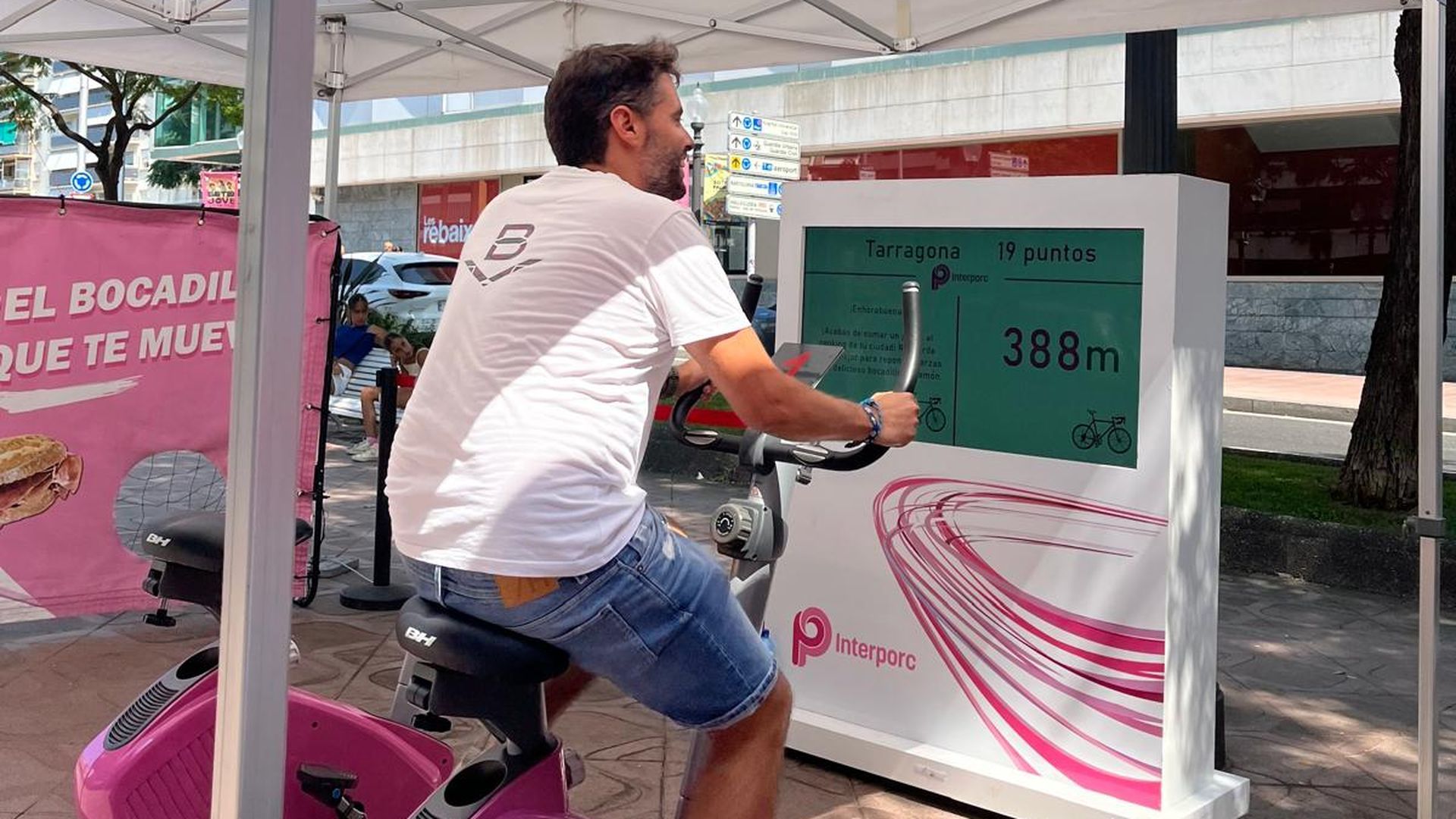 En la bicicleta estática se acumulan puntos para un concurso nacional