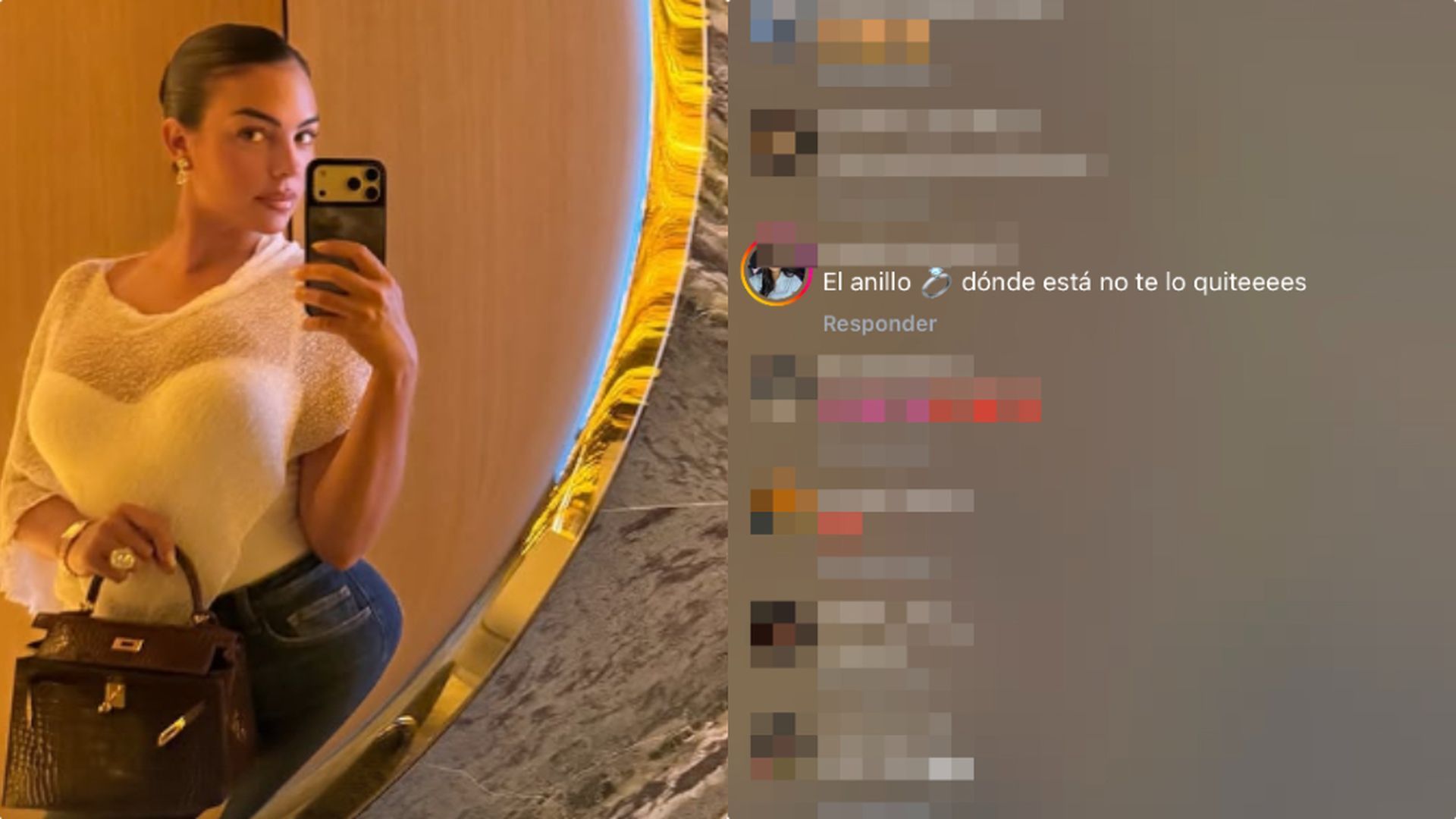 Georgina reaparece sin anillo