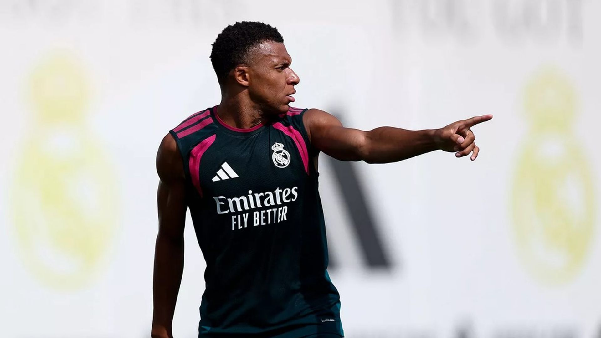 Kylian Mbappé, en un entrenamiento del Real Madrid