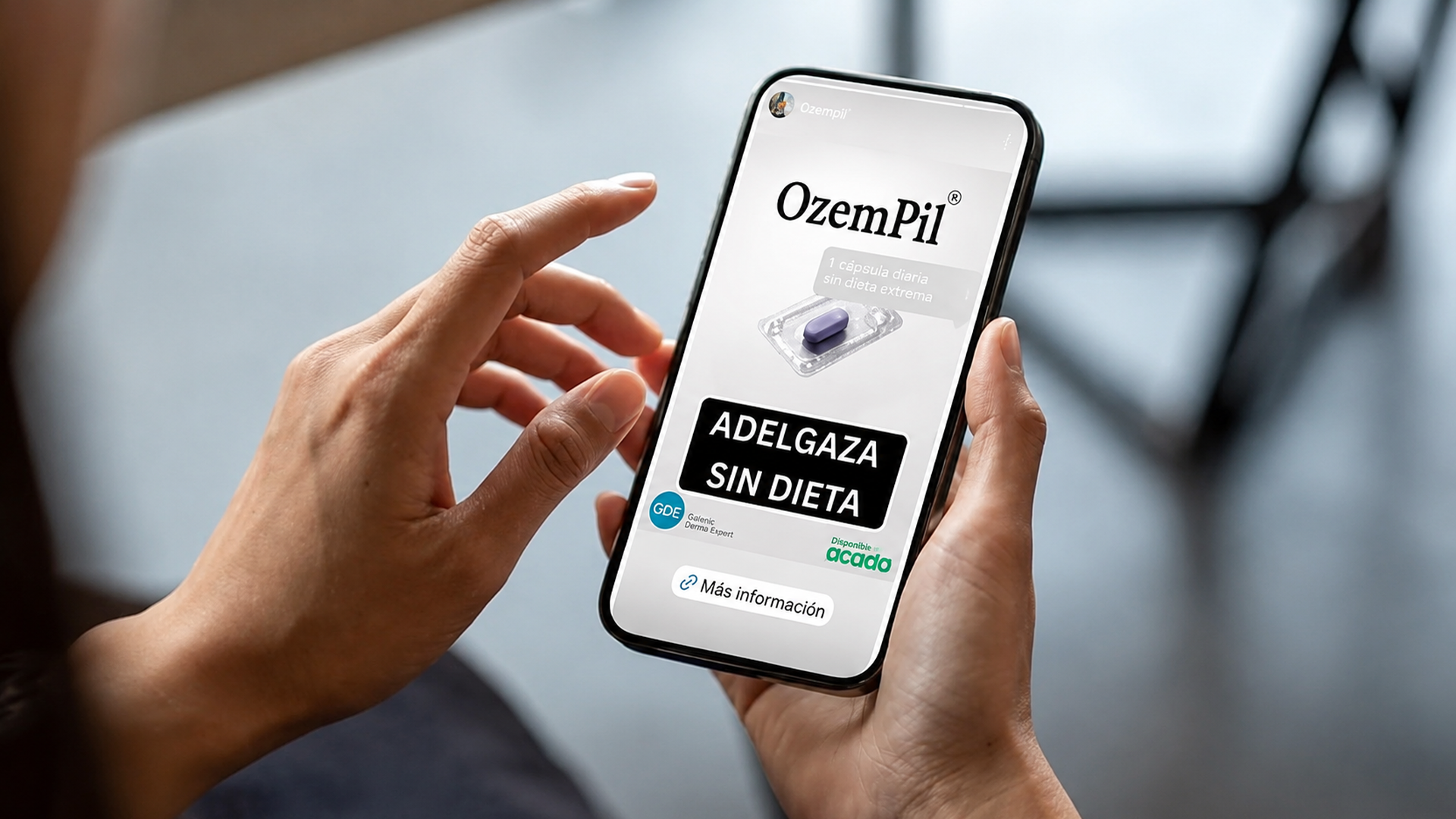 La OCU denuncia el uso fraudulento de su nombre y logotipo para promocionar el supuesto adelgazante 'OzemPil' La OCU denuncia el uso fraudulento de su nombre y logotipo para promocionar el supuesto adelgazante 'OzemPil'