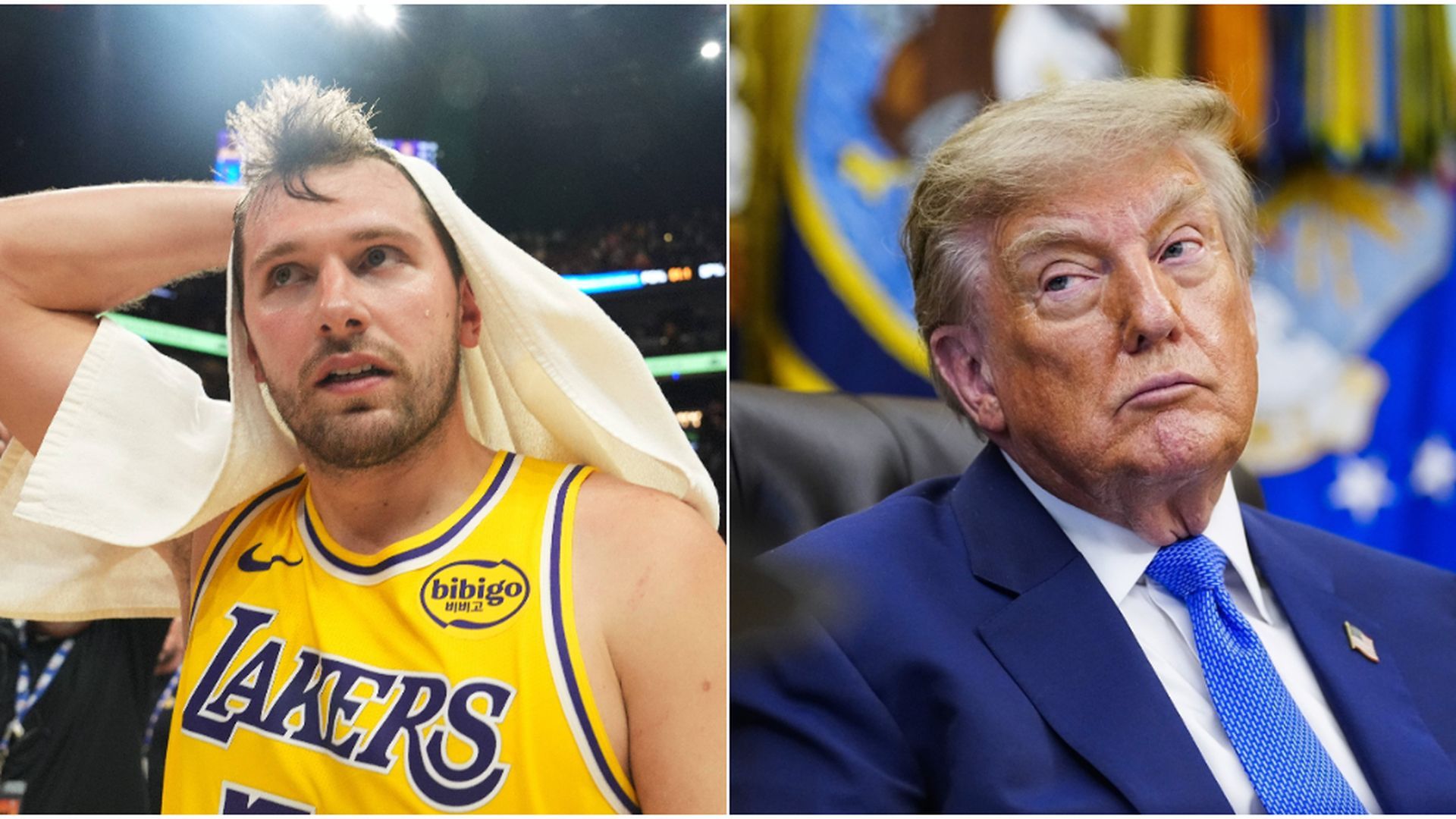 Luka Doncic y Donald Trump