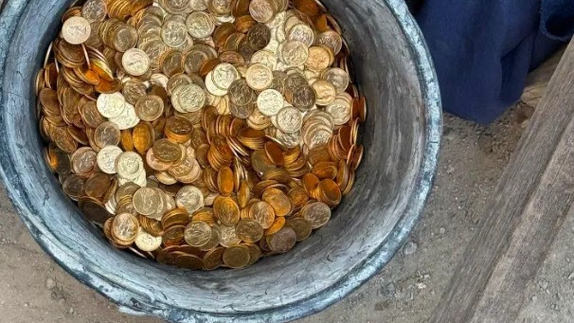 Monedas de oro encontradas en el tesoro belga