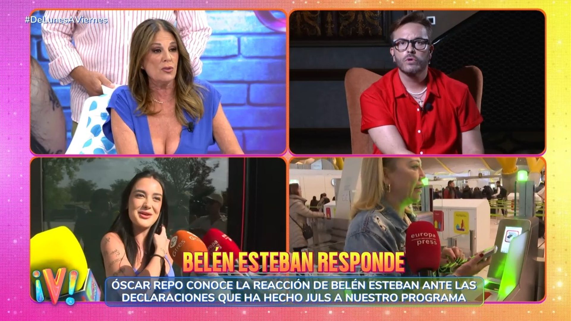 Óscar Repo se enfrenta a los colaboradores por la polémica de Juls Janeiro y Belén Esteban: "Llevo muchos años más que tú y sé más que tú" Óscar Repo se enfrenta a los colaboradores por la polémica de Juls Janeiro y Belén Esteban: "Llevo muchos años más que tú y sé más que tú"