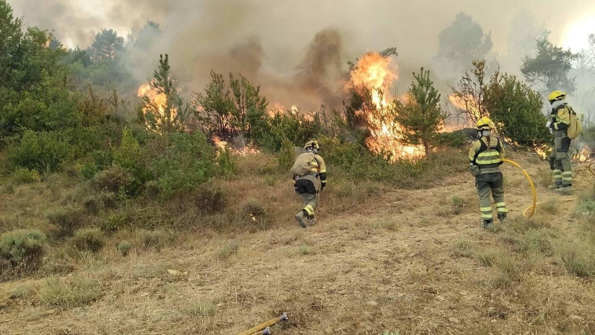 El incendio de Riglos, Huesca, se complica y activan el mecanismo para solicitar medios franceses: evacúan un nuevo municipio por las llamas El incendio de Riglos, Huesca, se complica y activan el mecanismo para solicitar medios franceses: evacúan un nuevo municipio por las llamas
