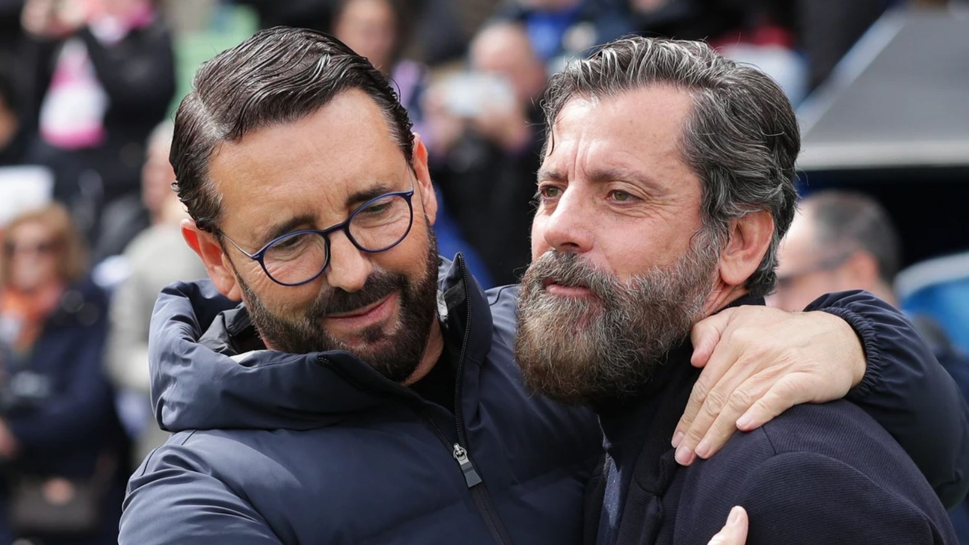 José Bordalás y Quique Sánchez Flores, antes de un partido José Bordalás y Quique Sánchez Flores, antes de un partido