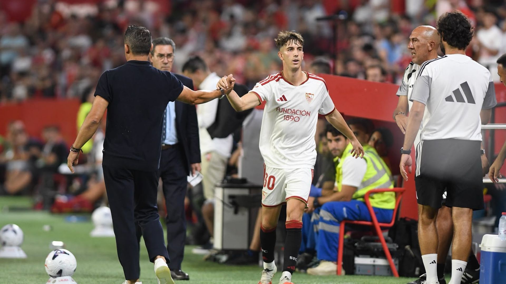 Miguel Sierra, en el Sevilla-Rayo