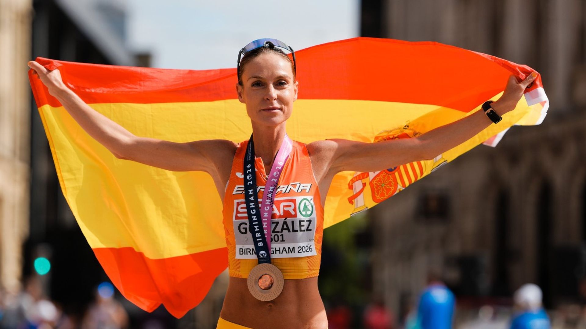 Raquel González celebra su bronce en el Europeo de Birmingham 2026