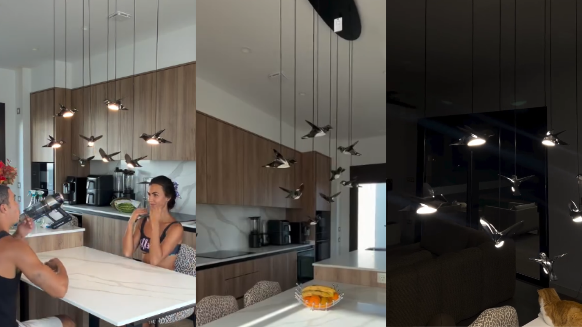 Así queda la nueva lámpara de la cocina de 'Villa Playa'