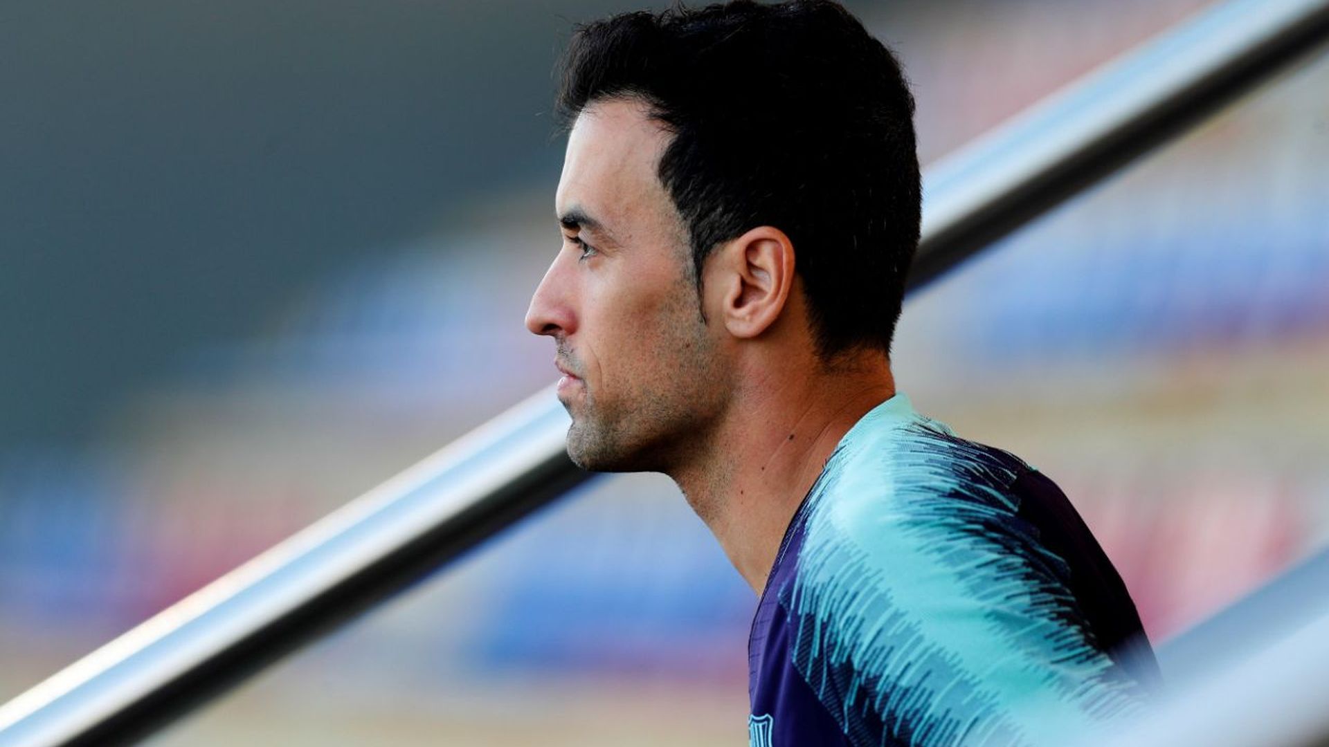 Busquets, durante un entrenamiento.