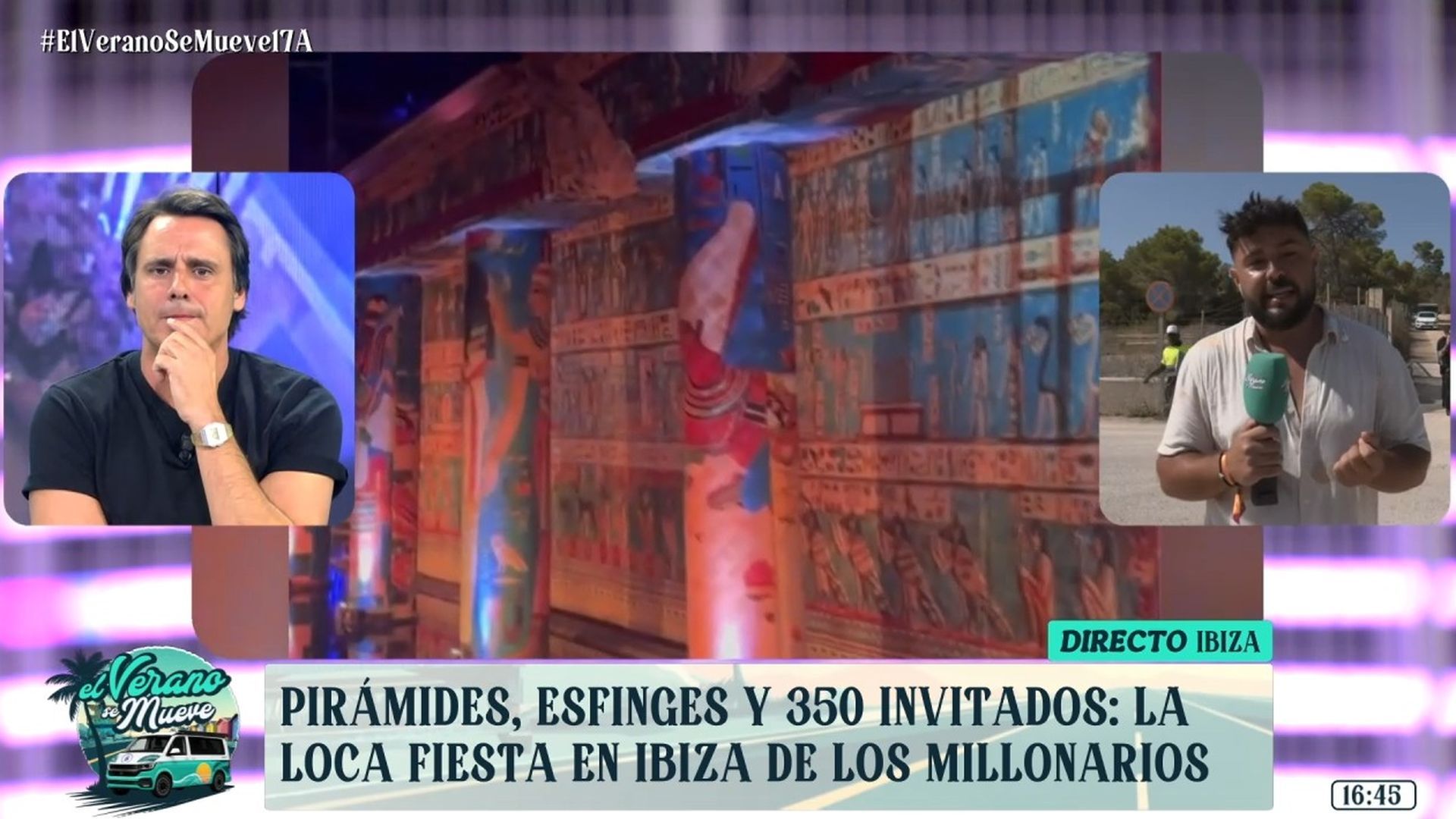 El tremendo cabreo de Raúl Valls, reportero de 'El verano se mueve', con la fiesta en Ibiza de unos millonarios: "No les gusta que estemos aquí" El tremendo cabreo de Raúl Valls, reportero de 'El verano se mueve', con la fiesta en Ibiza de unos millonarios: "No les gusta que estemos aquí"