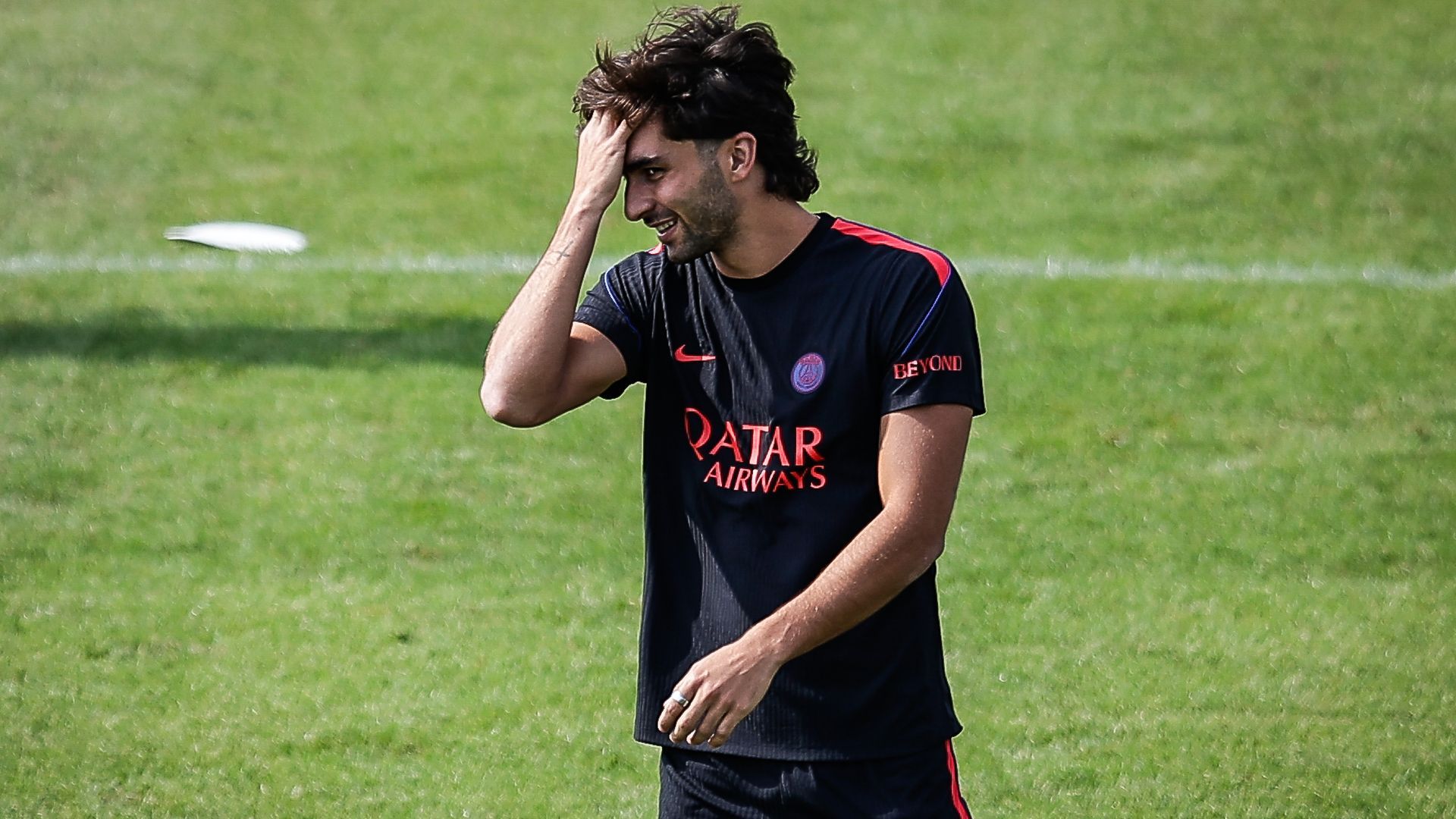 Ferran Torres, en el primer entrenamiento con el PSG