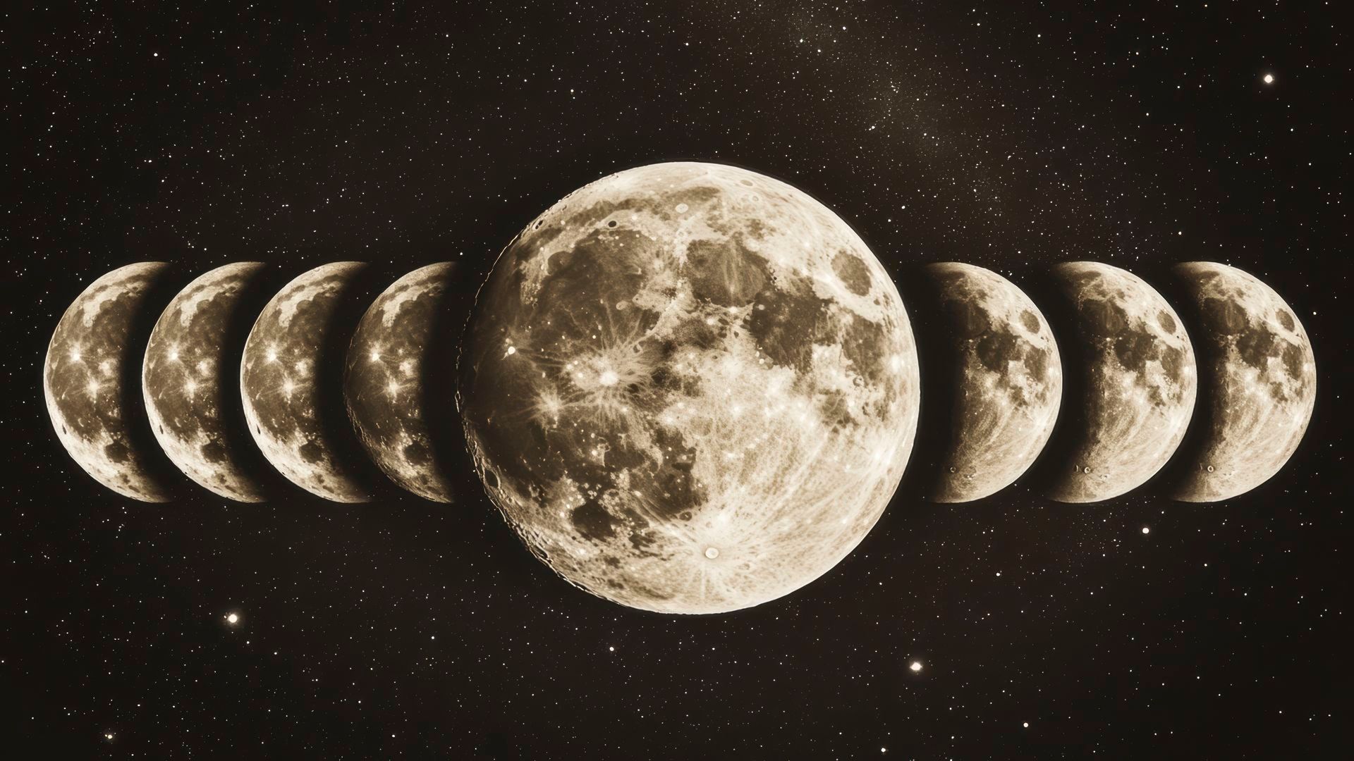 Luna en sus distintas fases