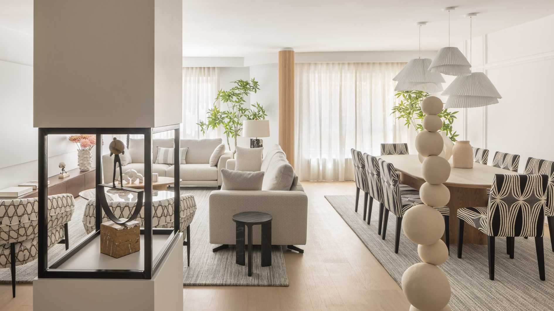 Un salón diseñado por Laura Yerpes