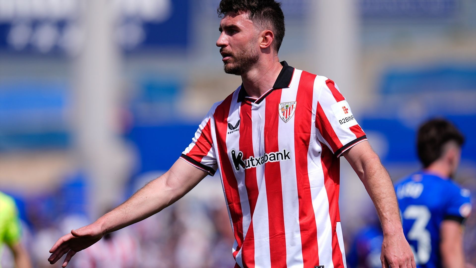 El central de Agen Aymeric Laporte en acción ante el Getafe en el Coliseum