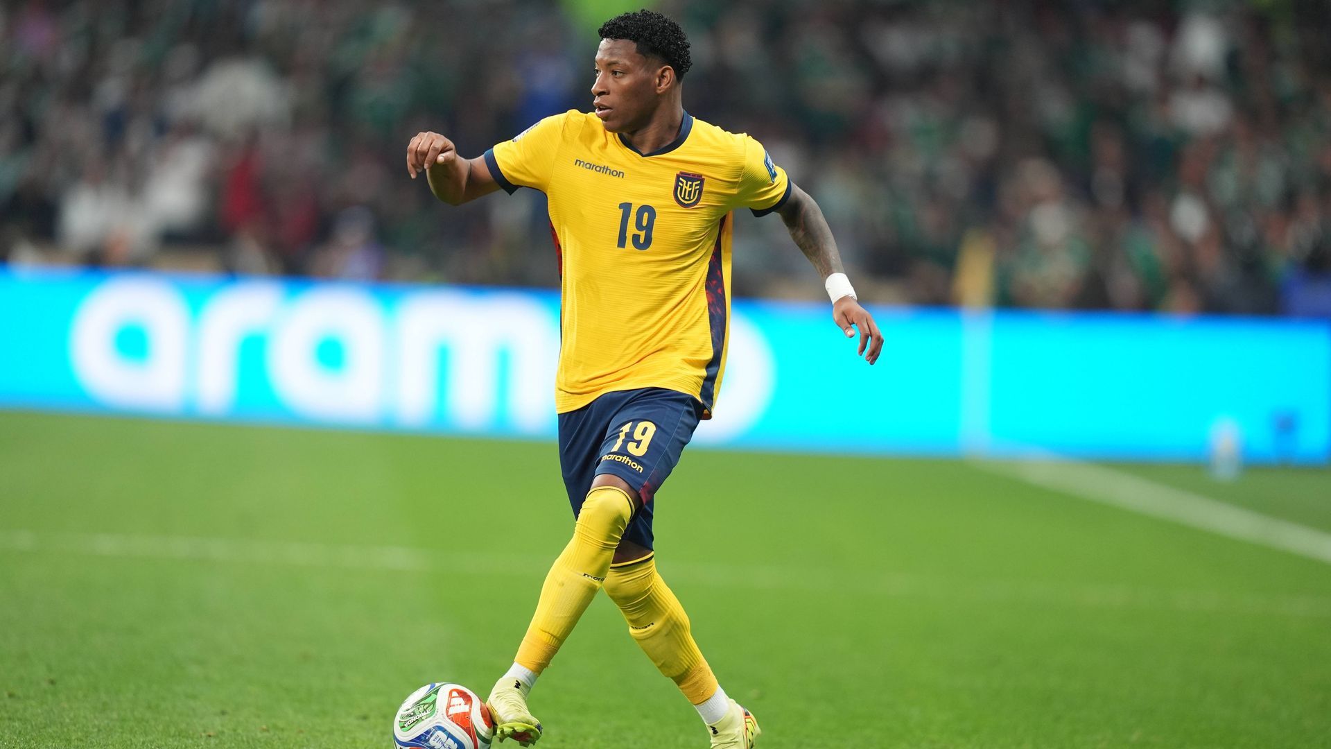 Gonzalo Plata, durante un partido con Ecuador.