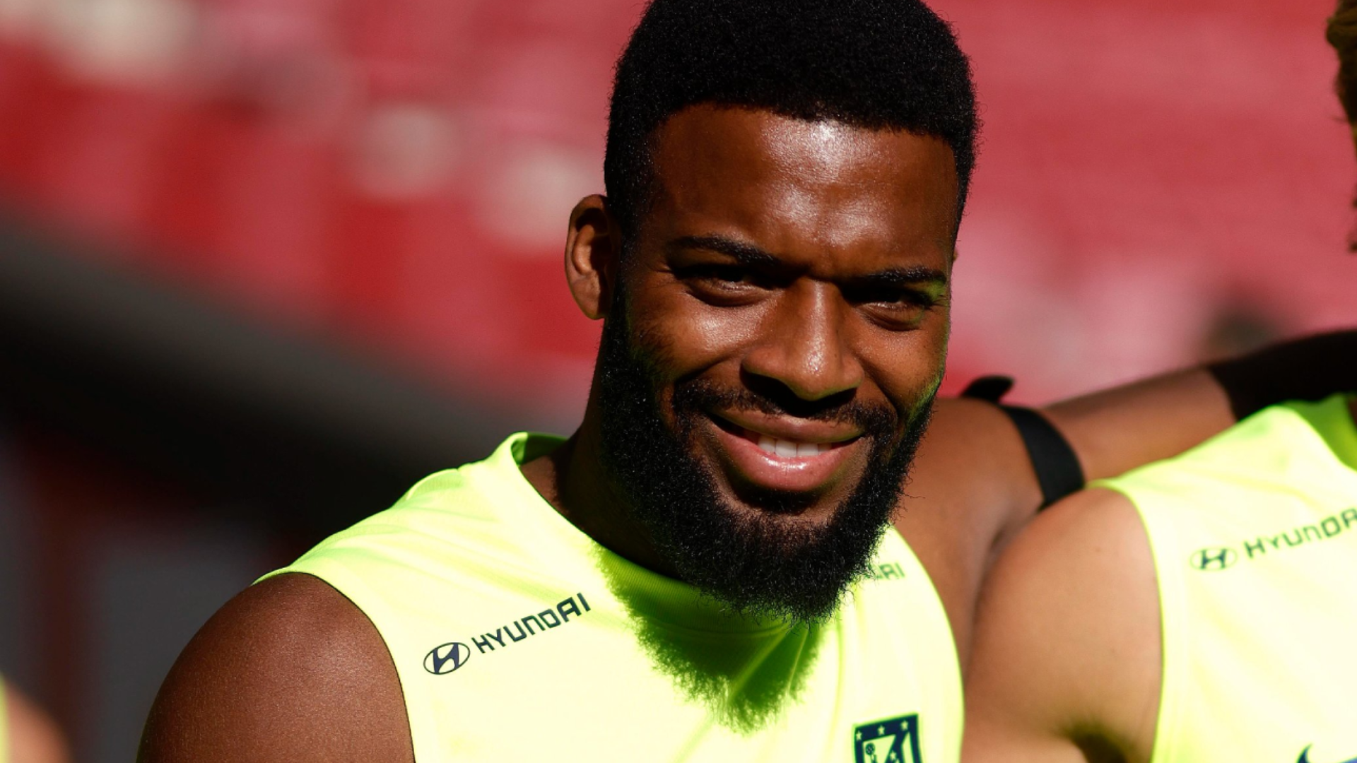 Thomas Lemar, en un entrenamiento del Atlético de Madrid