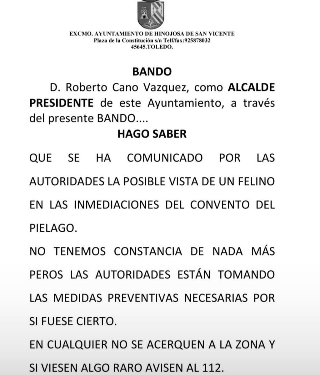 Alerta ciudadana por la presencia de un león suelto en la Sierra de Toledo