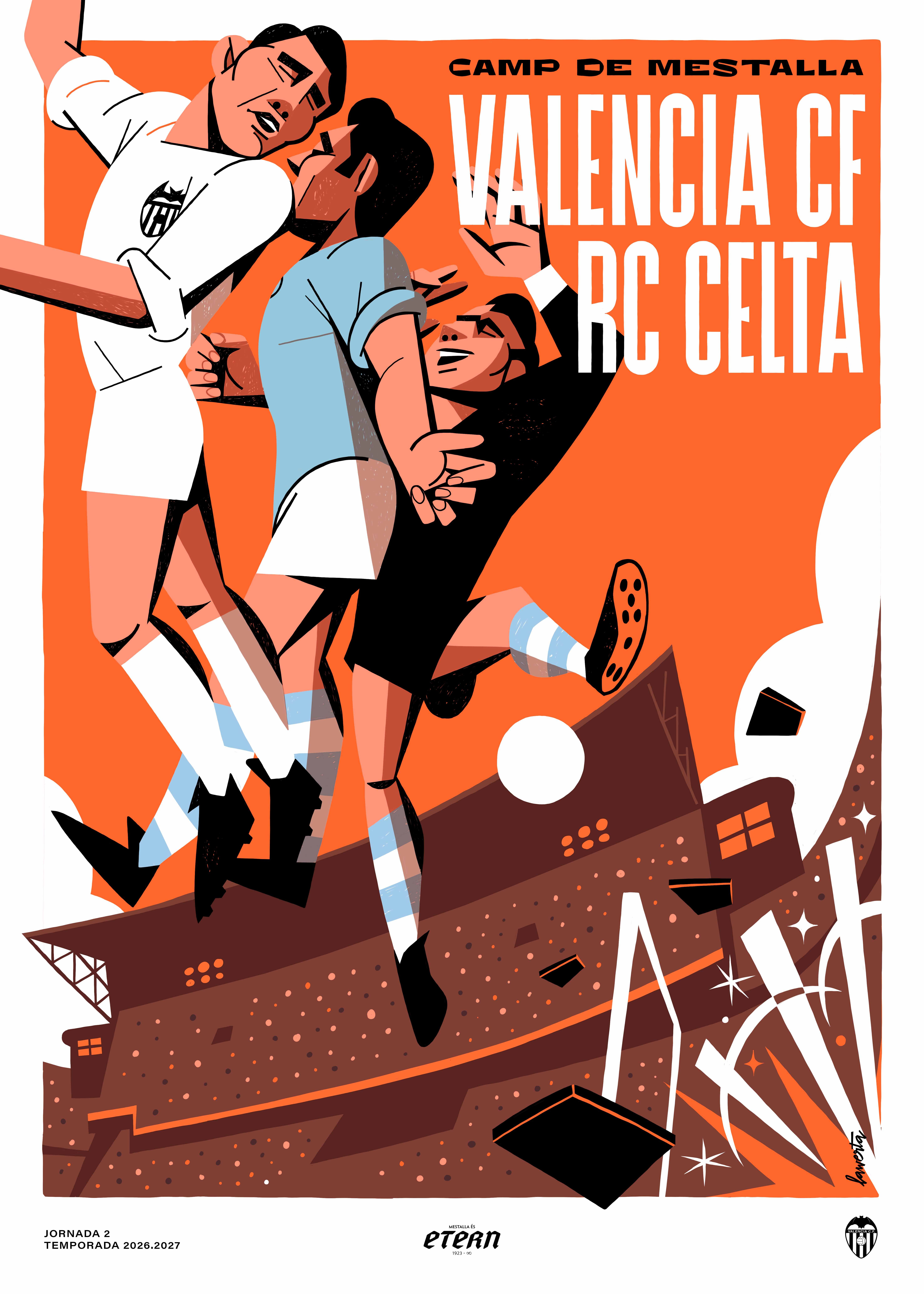 Cartel conta el Celta homenaje a Forment