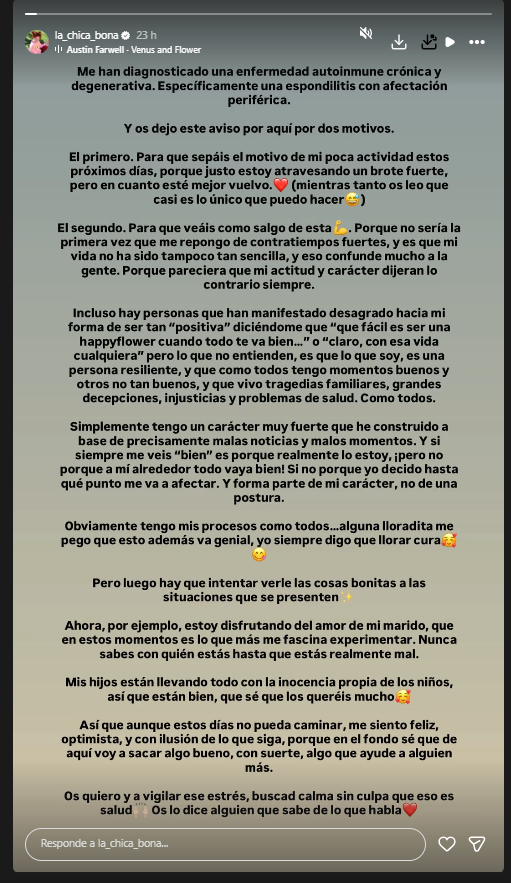 El texto publicado por La Chica Bona