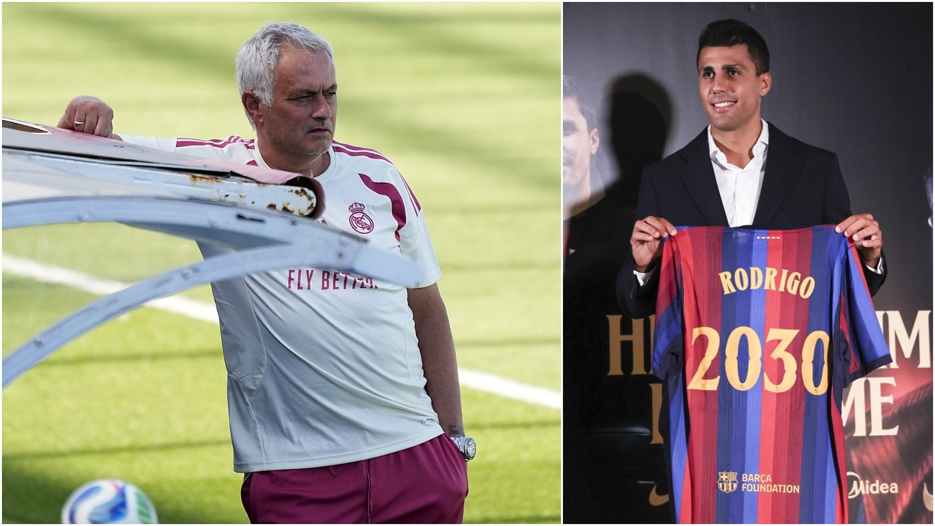 Fotomontaje de José Mourinho y Rodri Hernández