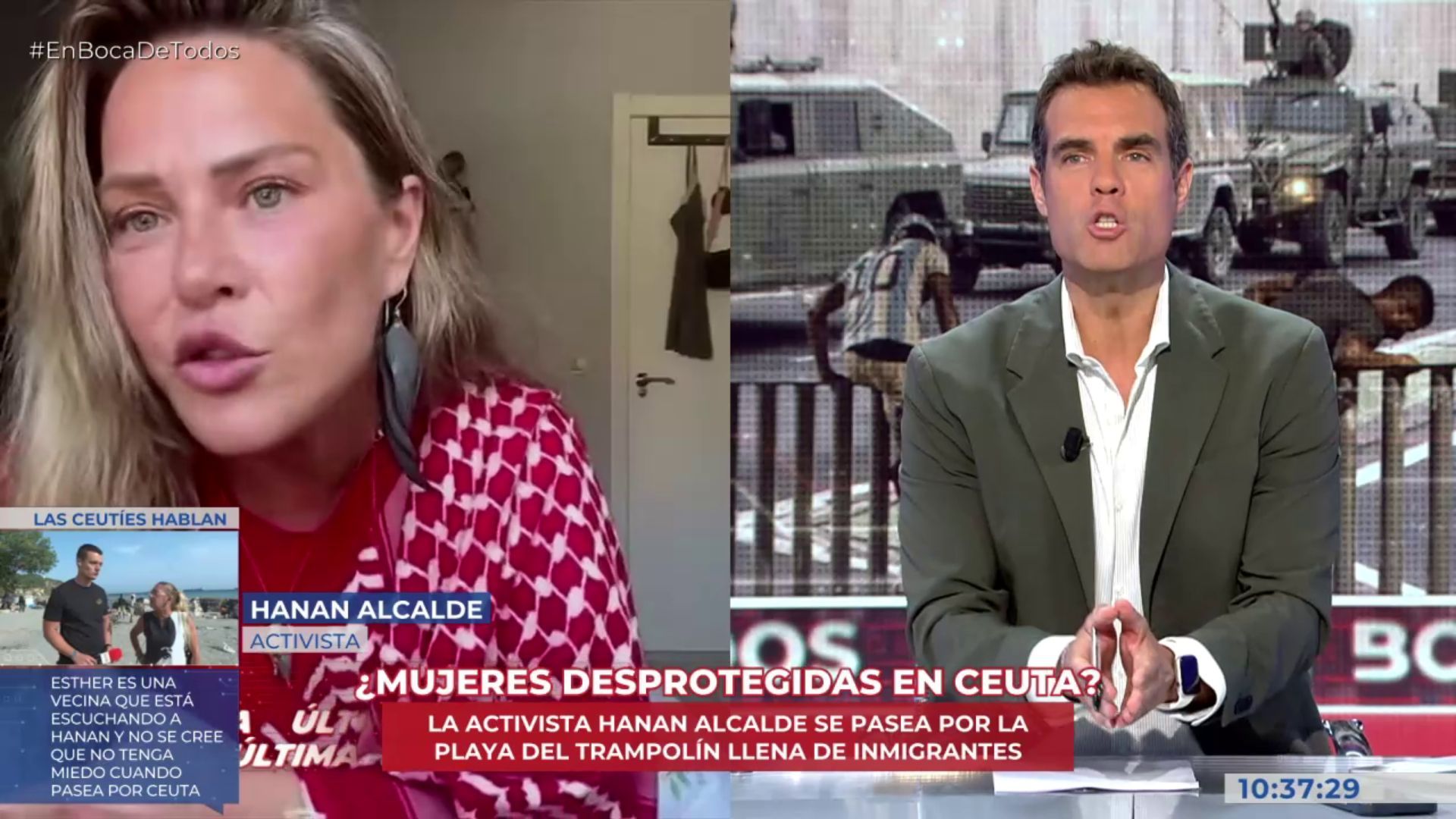 Hanan Alcalde, activista, sobre las violaciones en Ceuta