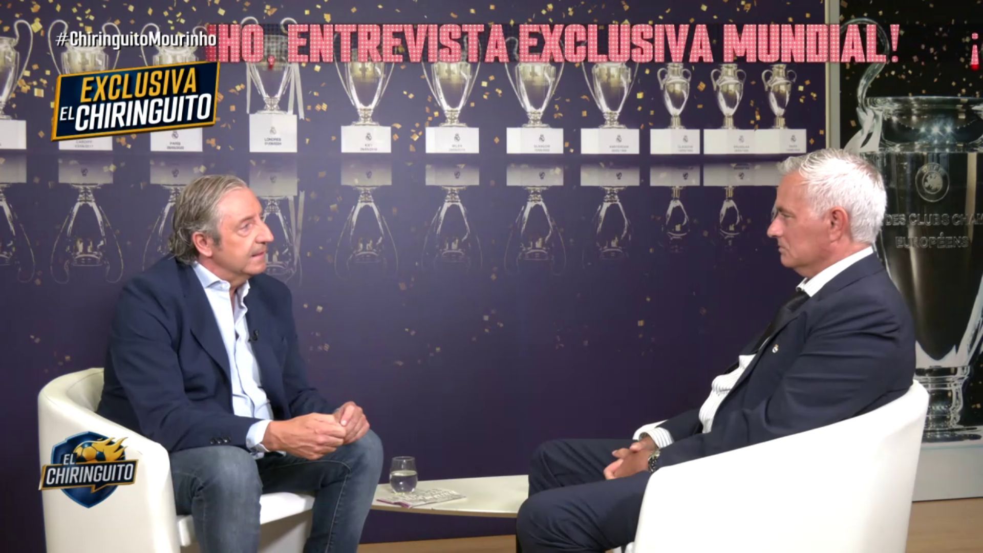 Josep Pedrerol entrevistas a Mourinho en El Chiringuito